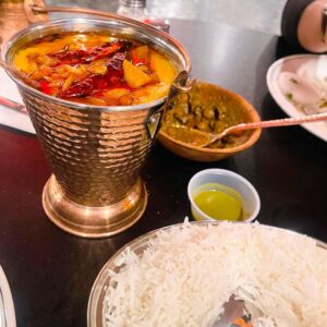 indian food on table